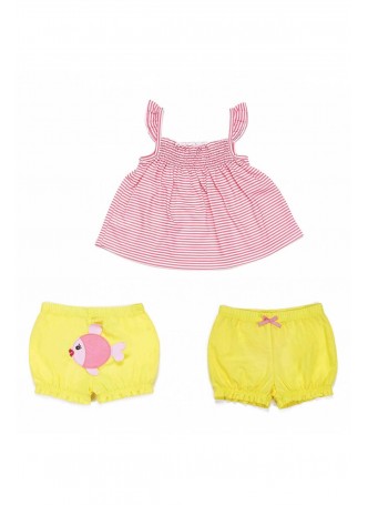 Wonder Kids Kız Bebek Şortlu Takım 010-1355-001