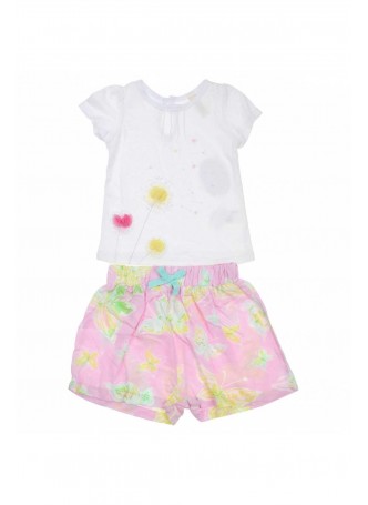 Wonder Kids Kız Bebek Şortlu Takım 010-1318-027