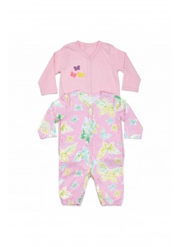 Wonder Kids Kız Bebek 2 li Tulum 010-1358-021