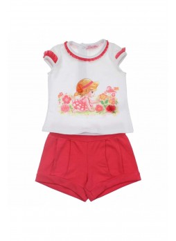 Bambaki Kız Bebek Şortlu Takım 013-0031-027