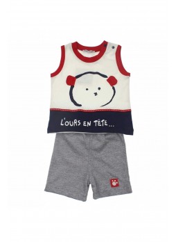 Bambaki Erkek Bebek Çizgili Atlet Takım 013-0018-012