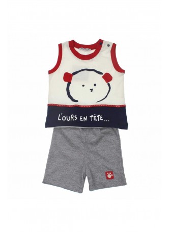 Bambaki Erkek Bebek Çizgili Atlet Takım 013-0018-012