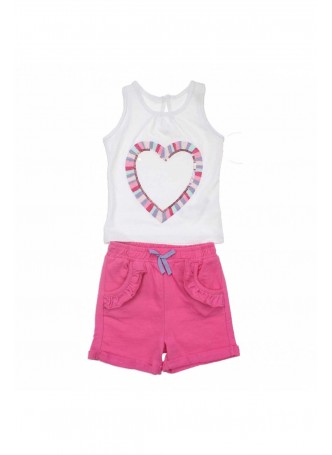 Wonder Kids Kız Bebek Şortlu Takım 010-1328-027