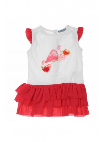 Bambaki Kız Bebek Baskılı Elbise 013-0032-027