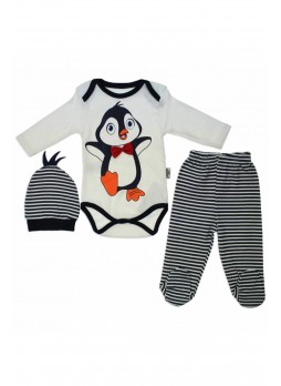 Penguenli Bebek 3 lü Zıbın seti 045-2557-012