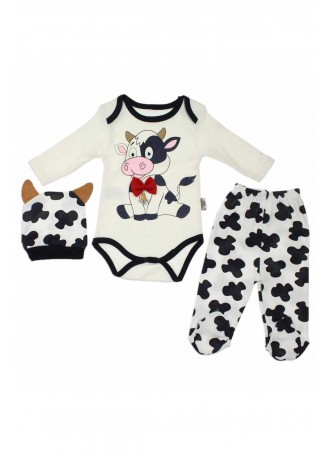 İnekli Bebek 3 lü Zıbın seti 045-2560-038