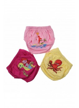 Kız Bebek Sevimli 3 lü Alıştırma Külodu 035-60155-017