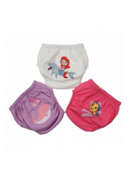 Kız Bebek Sevimli 3 lü Alıştırma Külodu 035-60155-035