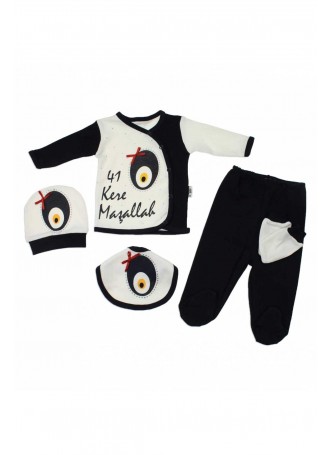 Bebek Nazar Boncuklu 5 li Zıbın Set 045-3017-012