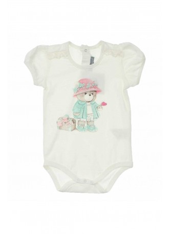 Bambaki Kız Bebek Dantelli Bady 013-0042-028