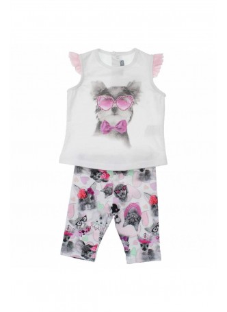Bambaki Kız Bebek Baskılı 2 li Takım 013-0090-027
