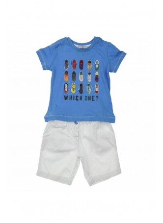 Bambaki Erkek Çocuk Baskılı Şortlu Takım 013-100-015
