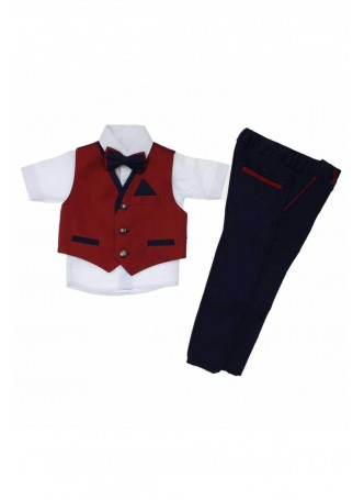 Modakids Erkek Çocuk Kısa Kol Smokin Takım Elbise 037-217602-002