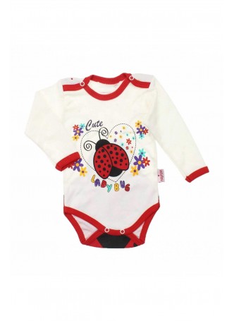 Modakids Kız Bebek Uğur Böcekli Uzun Kol Bady 037-98884-002