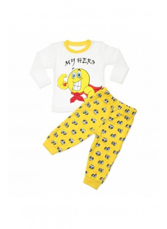 Erkek Bebek Kahraman Emojili 2 li Pijama Takım 037-886252-001