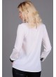 Omuz Deri Detay Beyaz Bluz