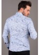 Çatlak Desenli Mavi Gömlek