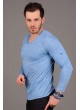 Geniş Yaka Açık Mavi Sweat