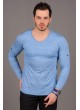 Geniş Yaka Açık Mavi Sweat