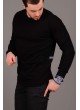 Tırtıklı Polar Siyah Sweat