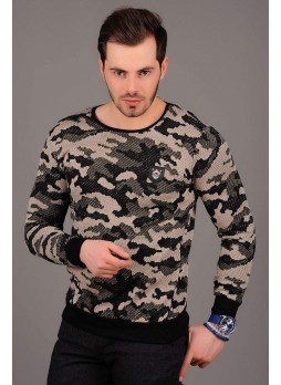 Kamuflaj Sweat Krem Haki
