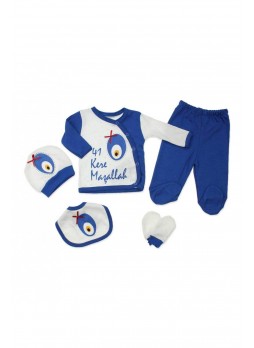 Bebek Nazar Boncuklu 5 li Zıbın Set 045-3017-015