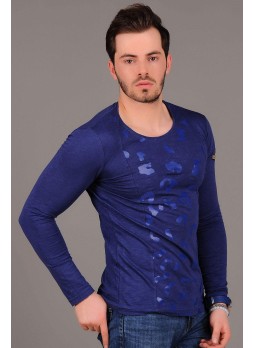 Apoletli Desenli Sax Sweat