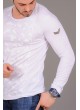 Apoletli Desenli Beyaz Sweat