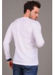Apoletli Desenli Beyaz Sweat