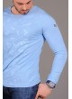 Apoletli Desenli Açık Mavi Sweat