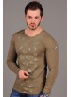 Apoletli Desenli Haki Sweat