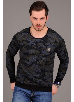 Kamuflaj Sweat Mavi Haki