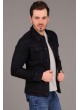 Kırçıllı Siyah Kot Ceket