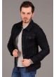 Kırçıllı Siyah Kot Ceket