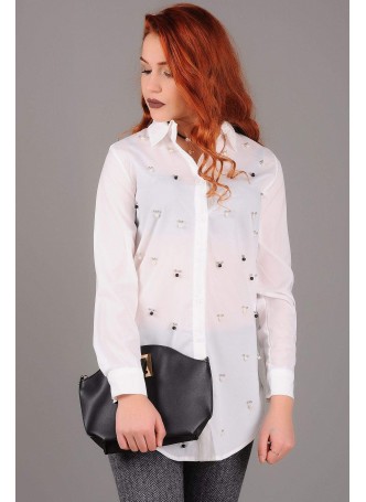 İncili Beyaz Gömlek