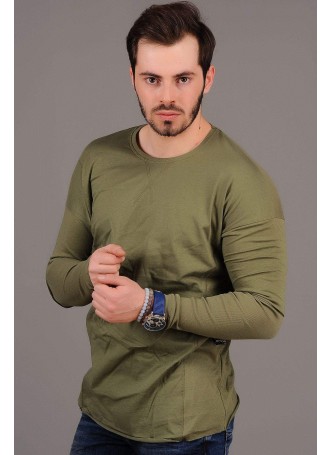 Kol Katlı Haki Sweat