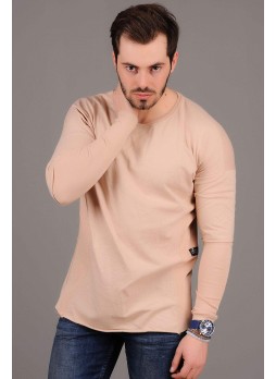 Katlı Kol Bej Sweat