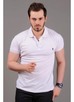 Polo Yaka Beyaz T-shirt