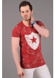 Yıldız Baskılı Kırmızı T-Shirt