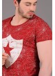 Yıldız Baskılı Kırmızı T-Shirt
