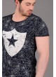 Yıldız Baskılı Lacivert T-Shirt
