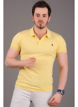 Polo Yaka Sarı T-Shirt