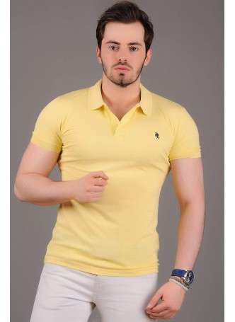 Polo Yaka Sarı T-Shirt