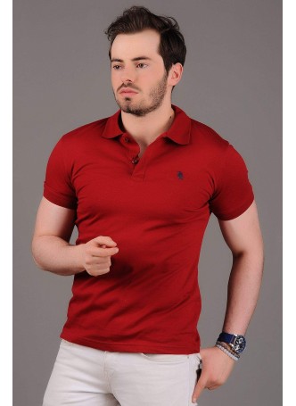 Polo Yaka Kırmızı T-Shirt