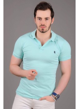 Polo Yaka Turkuaz T-Shirt
