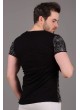Yıldız Baskılı Siyah T-Shirt
