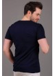 Iskelet Baskılı Cepli Lacivert T-Shirt