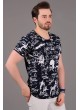Yazılı Baskı Lacivert T-shirt