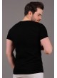 Iskelet Baskılı Cepli Siyah T-Shirt