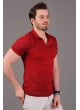 Noktacıklı Polo Yaka Kırmızı T-sihrt